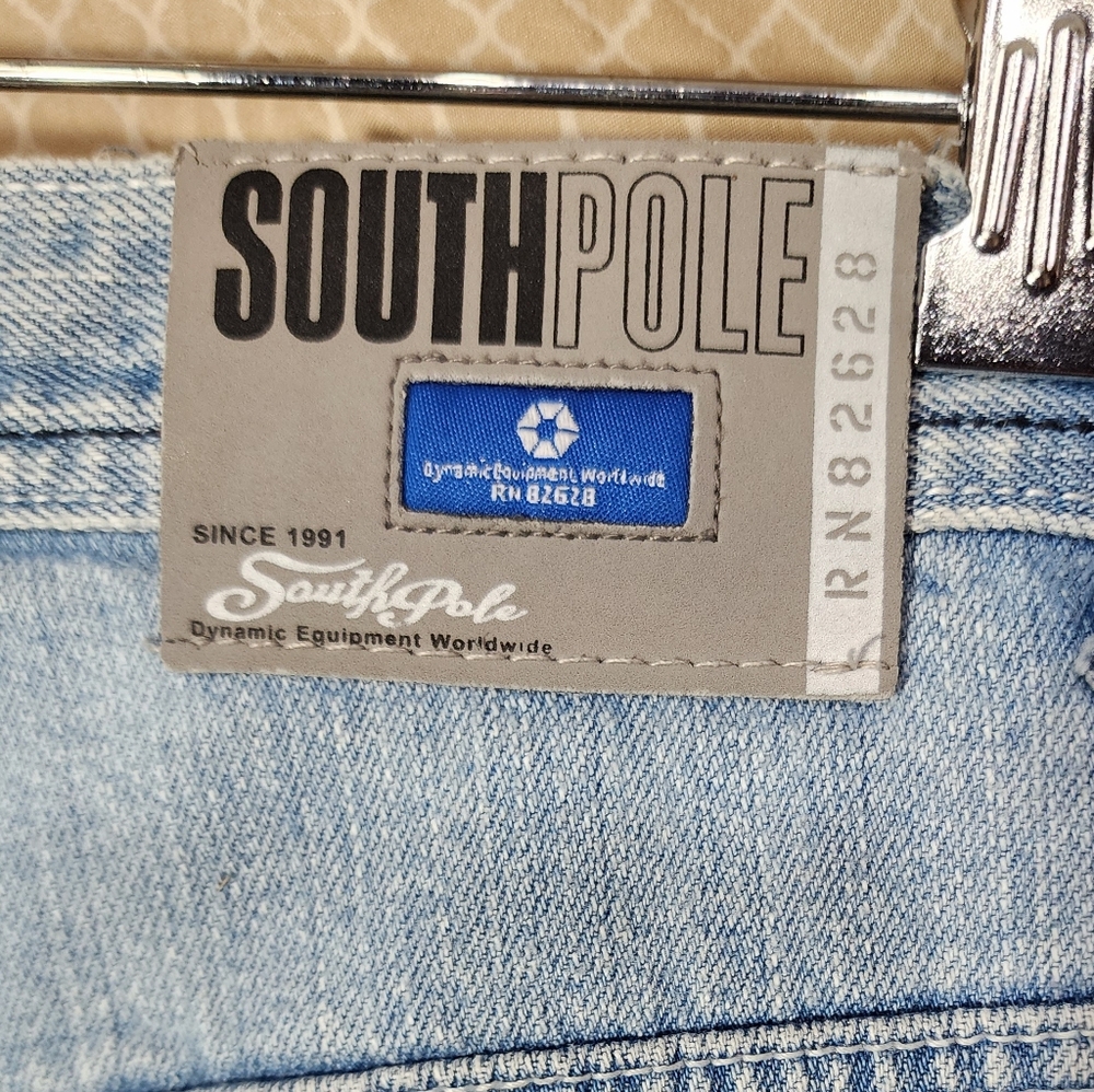 Vintage Y2K South Pole Light Blue Denim Shorts Boy's 10 - Picture 4 of 7